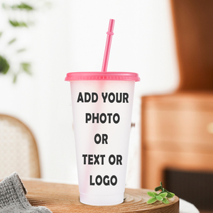 Wholesale Custom Logo <strong>Reusable</strong> Clear Plastic Tumbler Iced Coffee <strong>Cup</strong> with Lid Leak-Proof Eco-Friendly Party Use - Product Image 6