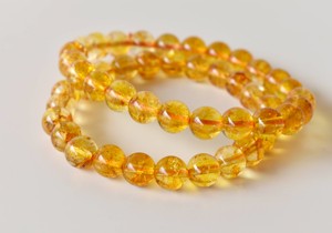 Wholesale Citrine Heated 8mm Crystal <b>Bracelet</b> for Women Natural Stone Energy <b>Healing</b> Jewelry - Product Image 1