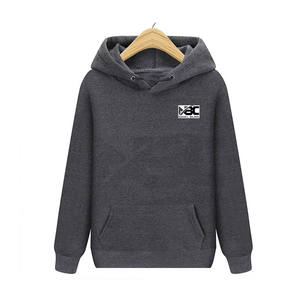 Venta al por mayor de alta calidad de lana de talla grande con capucha logotipo personalizado Puff impresión en blanco ropa de invierno para gimnasio Fitness patrón sólido - Product Image 1