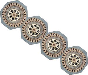 Christmas Decorative and Leaves Design Beaded <b>Runner</b> Placemat <b>Dining</b> <b>Table</b> Fancy Mat Handmade Decorative <b>Runners</b> for Wedding - Product Image 1