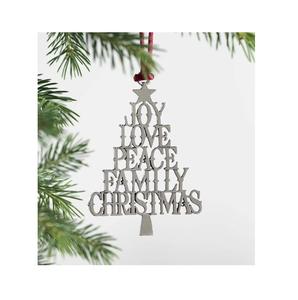 <b>Silver</b> Wholesale Metal Christmas Hanging <b>Ornaments</b> Christmas Tree Hanging Decorating Accessories for Home X Mas New Year Party - Product Image 1