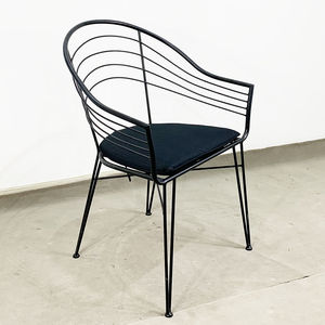 Silla de Jardín Estilo Industrial GCF031 con Diseño de Horquilla, Respaldo en Forma de V de Hierro Metálico, Recubrimiento en Polvo de Muchos Colores y Asiento Acolchado - Product Image 1