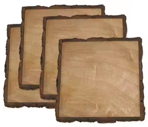 Posavasos de madera sofisticados hechos por Crescent Crafts para la vida moderna posavasos de nogal por Crescent Crafts - Product Image 1