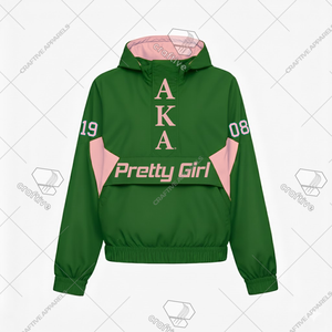 Chaqueta Cortavientos Alpha Kapa Alpha Lista para Enviar, Chaqueta Cortavientos de Alta Calidad, Chaqueta Anorak Plegable - Product Image 1