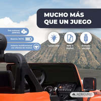 Coche Eléctrico MobiRoad Mobiclinic para Jeep Wrangler con Control Remoto, Pedal, Radio LED, MP3, USB, SD y Características Únicas