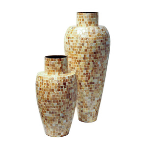 แจกันใส่เปลือกหอยประดับมุกสุดหรู,แจกันสไตล์นอร์ดิกเหมาะสำหรับตกแต่งบ้านและโรงแรม - Product Image 3