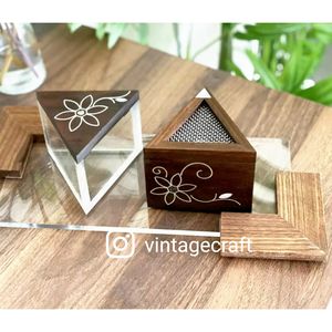 Plateau de service en bois avec incrustation de nacre, style animal traditionnel, décoration de la maison écologique - Product Image 6