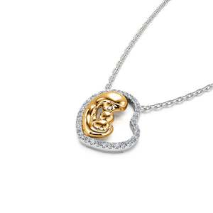 Collier en argent sterling Jeulia Love Is a Great Fire pour mère et bébé - Product Image 3