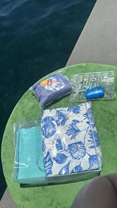 3-Piece Clear PVC Beach & Cosmetic Bag Set | Transparent 3-in-1 Wet Swimwear Pouch & Slide Zipper <b>Sunscreen</b> Bag - Product Image 5