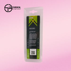 Ciseaux de barbier professionnels 3PRO en acier inoxydable pour droitiers, 28 dents, design léger avec poignées moyennes/longues/courtes - Product Image 3