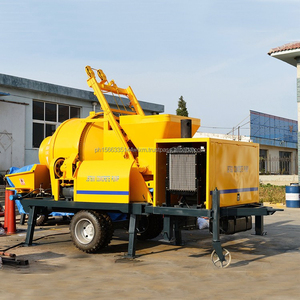 Mezclador de hormigón de motor diésel duradero móvil de alta eficiencia con bomba para construcción de edificios - Product Image 6