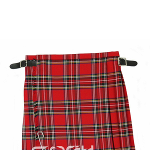 Kilt Tradicional Escocés Rojo para Hombre, Diseño Clásico de Tartán Escocés con Correas de Hebilla, Hecho en Pakistán, Marca Personalizable - Product Image 4