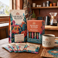 Boîte à café filtre personnalisée AT PACK avec sachets individuels, ensemble d'emballage cadeau pour torréfacteurs, cafés et marques privées