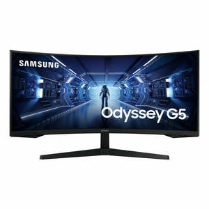 จอภาพเกมมิ่ง Samsung C34G55TWWP ขนาด 34 นิ้ว UltraWide Dual Quad HD ความละเอียด 2K อัตรารีเฟรช 165Hz หน้าจอกว้าง 100Hz สำหรับใช้งานกับคอมพิวเตอร์ - Product Image 1