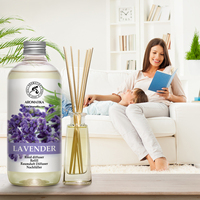 Aromatika - Recarga de Difusor de Aroma Natural de Lavanda, 500 ml, Fragancia Duradera para Habitaciones, Aceite para Difusor de Varillas, Aromaterapia