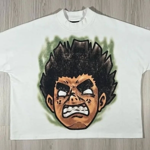 Camiseta gráfica de algodón 100% para hombre, camiseta Dtg con estampado de pantalla, ropa de calle, camiseta en blanco Vintage de talla grande de gran tamaño y peso pesado - Product Image 1