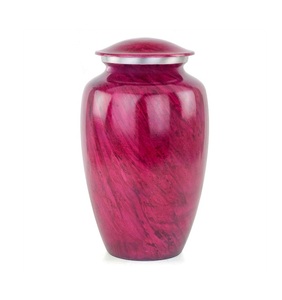 Hastas Red Handcrafted Cremation <b>Keepsake</b> Urn for <b>Ashes</b> Metal Urn for Human <b>Ashes</b> Luxury Urns for Adult <b>Ashes</b> Custom Size - Product Image 1