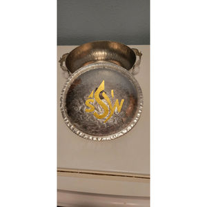 Cazuelas Redondas Metálicas Árabes, Cazuelas de Alta Calidad para Calentar Comida en la Mesa, Ollas para Uso en la Cocina, Color Dorado Plateado - Product Image 4