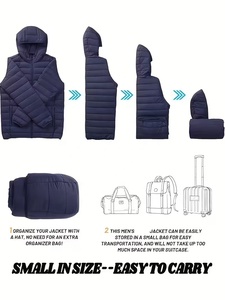 OEM Puffer <b>Jackets</b> Hooded Solid Color Winter Coat Winter Coat Warm Thick Mens <b>Jacket</b> Coat Custom Logo Zipper Closure Casual - Product Image 5