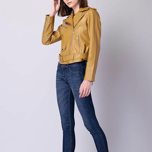 High Quality Women's <b>Biker</b> <b>Jacket</b> Custom Zipper Breathable Windproof Racing Fit Leather Outerwear for Streetwear Plus Size - Product Image 5