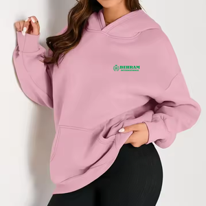 Sweat-shirt à capuche unisexe épais et vierge avec logo personnalisé, coupe décontractée, en molleton bouclette 400-500 GSM, idéal pour l'hiver - Product Image 3