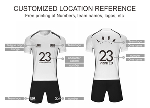 Uniformes de Fútbol Sublimados 100% Poliéster, Ropa Deportiva Totalmente Sublimada, Jersey de Fútbol con Logotipo Personalizado, Talla Personalizada, Servicio OEM - Product Image 3
