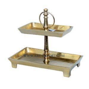 Round Shape 3 Tier Solid Brass <b>Table</b> Decoration Large Size Cake Stand Restaurant Cake Tool Birthday Parties <b>Table</b> <b>Top</b> Cake Stand - Product Image 3