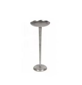 Meubles décoratifs pour la maison Tabourets ronds en métal Tabouret de bar au design classique fini argent pour salon et chambre à coucher Meubles de décoration - Product Image 1