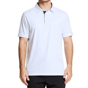 Polo décontracté à manches courtes pour hommes d'affaires noir uni impression personnalisée broderie logo sport golf - Product Image 1