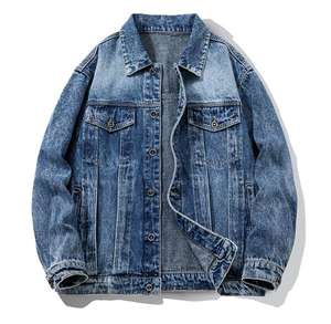 Chaqueta vaquera con logotipo personalizado, nueva moda de otoño, chaqueta informal para hombre, chaqueta vaquera de estilo de tendencia a la moda de algodón, envío DDP - Product Image 1