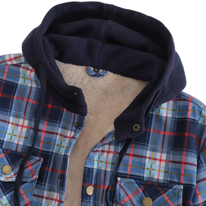 แจ็กเก็ตผ้าสักหลาดหนังแท้สำหรับผู้ชายปรับแต่งได้ด้านหน้าคอตั้งกันลมระบายอากาศขนาดพิเศษสำหรับฤดูหนาว - Product Image 4