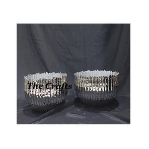 Bol à chocolat en métal couleur argent taille et forme personnalisées bol de service à dessert pour accessoires de cuisine - Product Image 4