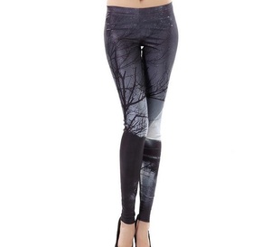 Custom Logo Women's High Waist <b>Flare</b> Yoga <b>Leggings</b> 100% Polyester Breathable Quick Dry with Belt - Product Image 1