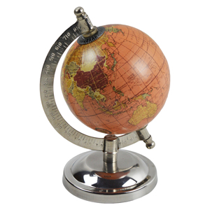 Globo Terráqueo de Diseño con Base de Madera, Acabado Pulido, Decoración Personalizada, Material y Forma a Medida - Product Image 3