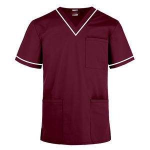 Tops de fregado médico tejidos, camisa de uniforme quirúrgico elástico de Spandex para enfermería, top de fregado médico conveniente y cómodo - Product Image 3