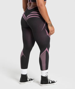 Leggings pour femmes à la mode en gros, hiver, sans couture, décontractés, antibactériens, respirants, taille mi-haute, longueur genou, serrés, sport, yoga - Product Image 4