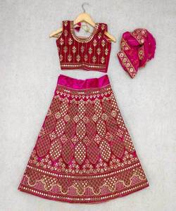 Nuevos y atractivos niños Lehenga Choli Heavy bordado trabajo último diseñador con Dupatta listo para ropa de niños indios Shalwar Kameez - Product Image 1