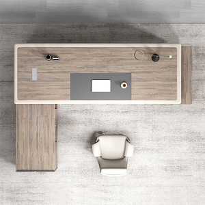 Escritorio Ejecutivo en Forma de L, Mesa de Madera para Gerentes, Muebles de Oficina Modulares de Lujo, Estación de Trabajo Extensible para Jefes con Gabinete de Almacenamiento - Product Image 5