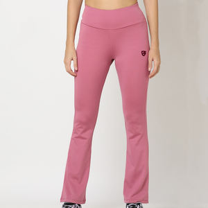 Leggings acampanados de algodón 100% de cintura alta para mujer, ropa deportiva informal para gimnasio, pantalones de Yoga activos de talla grande, venta al por mayor - Product Image 1