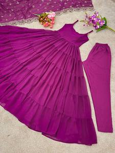 ชุดเดรสผ้าจอร์เจียอนาร์กาเซตใหม่พร้อมความยาว10เมตรผ้ามีระบายฟูฟ่องเย็บเต็มรูปแบบพร้อมใส่คอลเลกชัน - Product Image 6