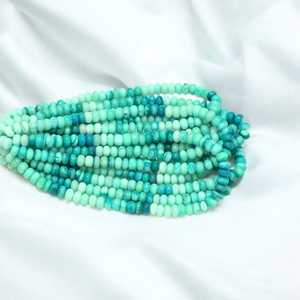 Vert Bonbon Opale Lisse Rondelle Pierre Perles 7mm & 10mm Brins Lâche Pierres Précieuses En Vrac En Gros Fourniture pour La Fabrication De Bijoux Inde - Product Image 5