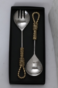 Ensemble de 2 couverts de luxe en acier inoxydable avec poignée plaquée 2 tons Ensemble de couverts de la plus haute qualité au prix de vente global - Product Image 4