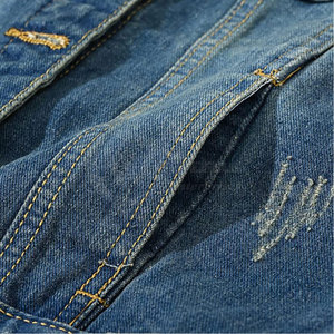 เสื้อกั๊กยีนส์ของผู้ชายเสื้อแจ็คเก็ตผ้าฝ้าย100% ระบายอากาศได้ดีปรับแต่งได้ - Product Image 6