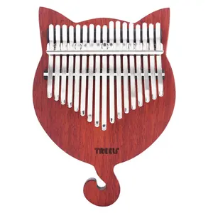 Factory direct sales red rosewood 17 tone personality cat tail practical kalimba thumb piano