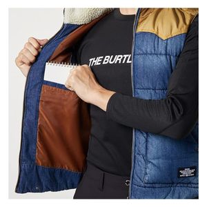 Burtle 5004 Casual Men Puffer <b>Vest</b> Autumn Washable 100% Polyester Vintage <b>Denim</b> Electric Heating <b>Vest</b> Heated Thermal Outer Wear - Product Image 4