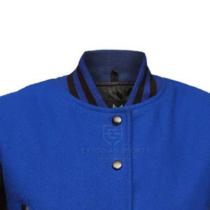 Chaqueta Corta Tipo Letterman para Mujer, Talla Grande, Transpirable, 100% Algodón, para Uso en Exteriores, Cuello Alto - Product Image 6