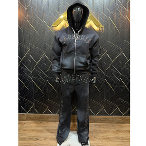 Survêtements pour hommes de qualité supérieure en vrac Nouveau style décontracté Survêtements d'hiver chauds pour hommes lavés pour le jogging - Product Image 5