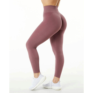 Scrunch Butt Gym Yoga Pants Venta al por mayor 24 colores Tallas grandes Cosido Cintura alta Poliéster/Estampado de nylon Secado rápido Transpirable Casual - Product Image 2