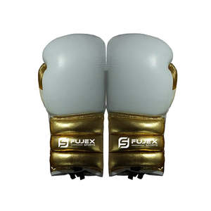 Gants de boxe de haute qualité 10 oz en cuir de vachette Muay Thai Kickboxing & MMA gants d'entraînement de sparring conception à lacets - Product Image 6
