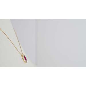 Collar con Colgante de Diamante Corte Princesa Chapado en Oro de 14k y Rodio para Mujer, Estilo Moderno para Compromiso, Certificado por Terceros - Product Image 3